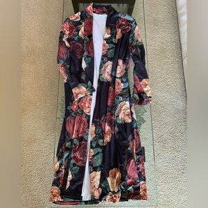 💜 Floral Duster Open Cardi